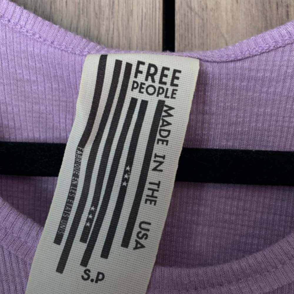 Free People Razorback Ribbed Loose Swing Tank Purple Lavender Small - Picture 2 of 2